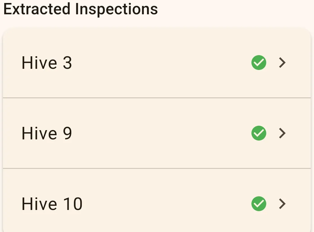 Multiple hives extracted from a single recording session