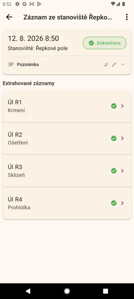 Druhy záznamů v seznamu